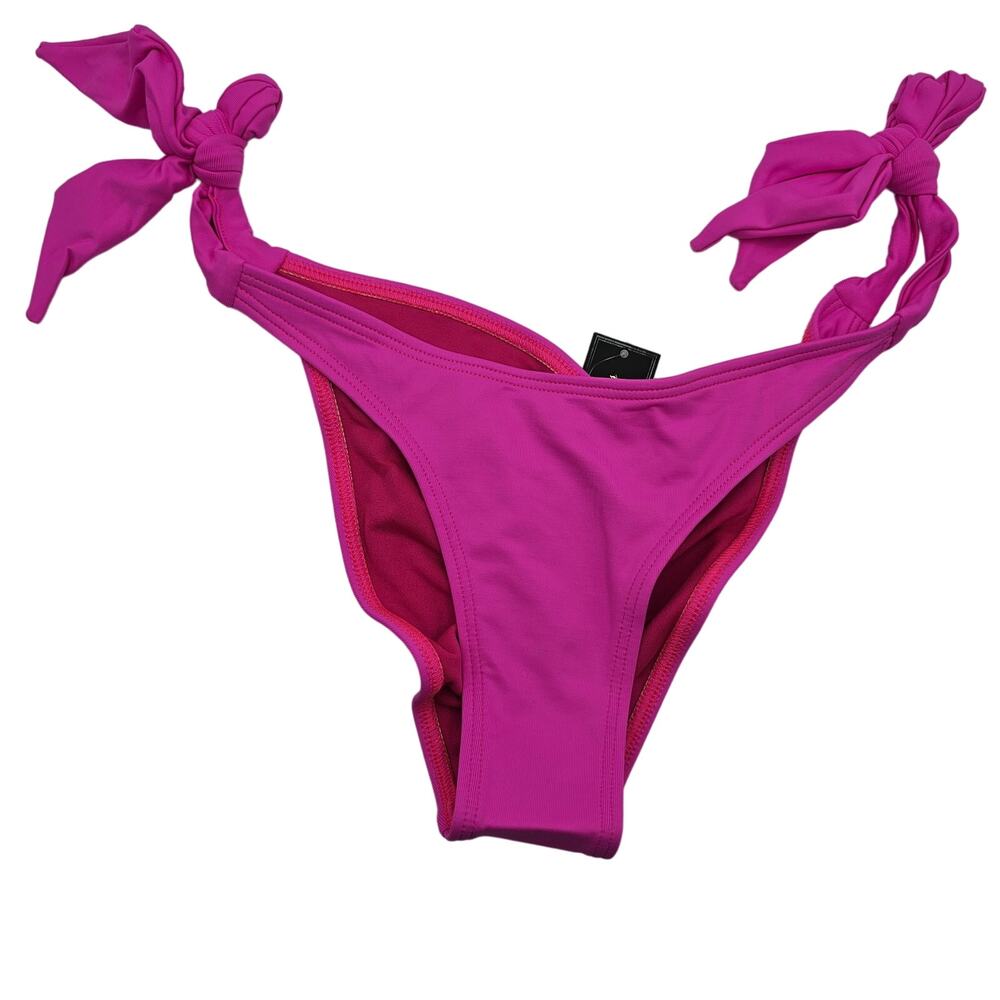 Frederick's Of Hollywood Womans size S Laguna Cheeky Bikini Bottoms Hot Pink NEW